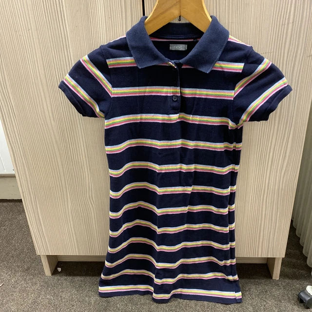 Abito t-shirt bambina next age 9 blu navy con dettaglio righe arcobaleno età 9