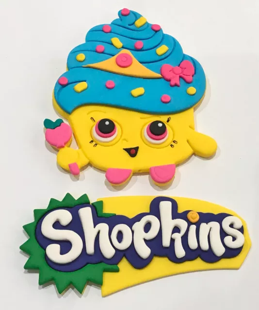 SHOPKINS EDIBLE CAKE TOPPER X 1 - APPROX 13.5CM  with LOGO - CHOOSE YOUR SHOPKIN