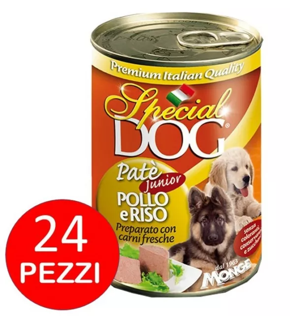 Special Dog Junior Patè Pollo e Riso 24x 400 gr Monge scatolette cane cuccioli