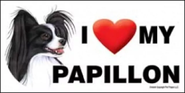 I (Heart) MY PAPILLON Magnet LOVE  Made in USA