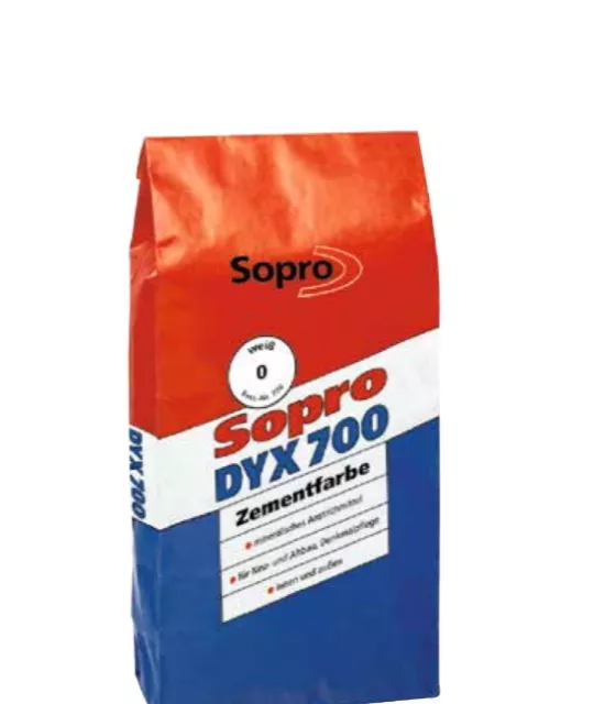 Sopro Zementfarbe Dyx 700 Cemento Color Pintura de Piso Polvo Blanco 5KG