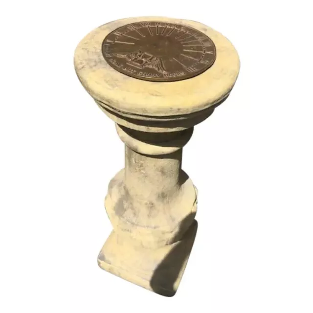 Antique Style Sundial on Stone Pedestal