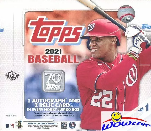 2021 Topps Series 1 Baseball Factory Sealed JUMBO HOBBY Box-3 AUTO/GU+2 SILVER