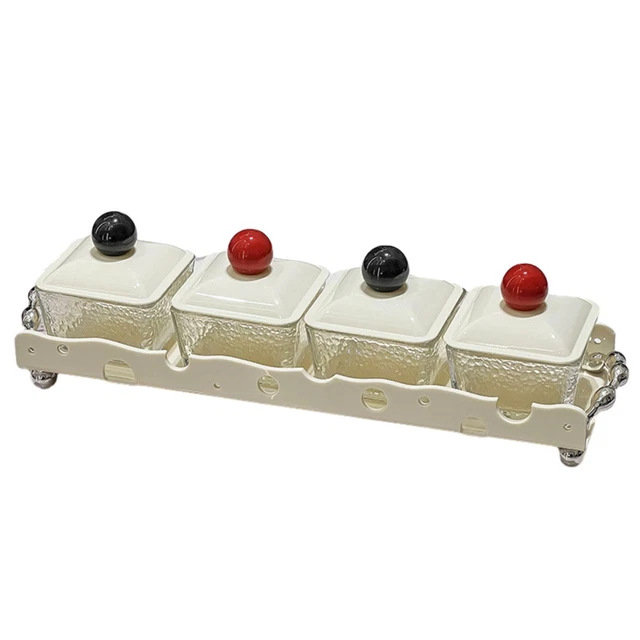 PLATEAU DE FRUITS Secs Avec Couvercle, Plateau De Service De Noix Et De