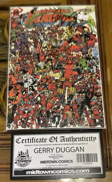 Despicable Deadpool #300 Signed Gerry Duggan W/Coa Midtown Marvel Comics