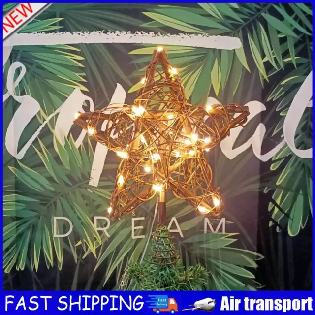 10 Inch 5-Point Treetop Star Lighted Xmas Holiday Seasonal Decor for Home Decor