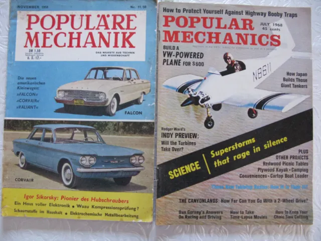 Popular Mechanics Hefte Flugzeug Auto Bahn Modellbau Technik