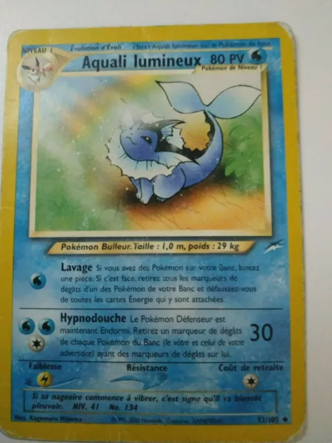 Carte Pokémon Aquali Lumineux Set Neo Destiny 52/105 FR