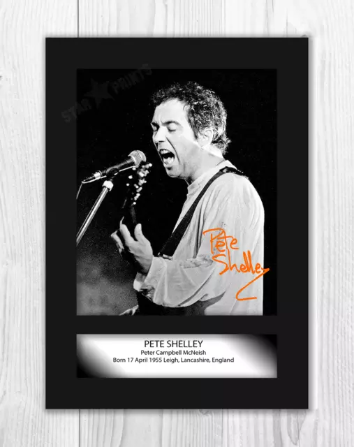 Pete Shelley 4 A4 The Buzzcocks reproduction signature poster Choice of frame