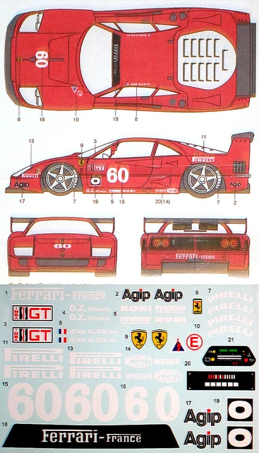PIECE B4 FOR FERRARI F40 POCHER 1/8 scale K55 K57 K58 K60 EUR 10,00