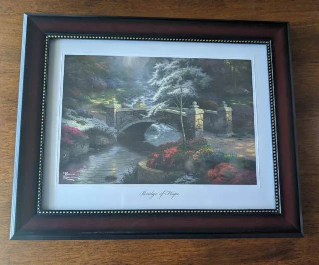 Thomas Kincade  'Bridges Of Hope' Framed Print Size 8 1/2 x 11 Plus Frame