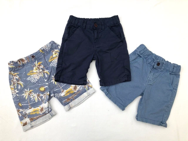 3 x pantaloncini da ragazzo ~ età 5-6 anni ~ piccolo pacchetto ~ F&F e River Island