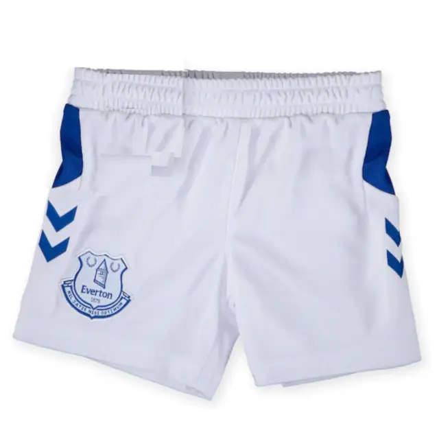 Kit calcio per bambini Everton (taglia 12-18M) kit pantaloncini e calzini per la casa Hummel - nuovo