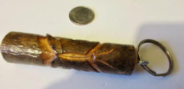 TURTLE Talking Stick; chip carved: Erik Sappier, Penobscot: new