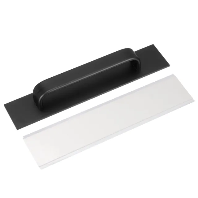 1Pcs Self-Stick Handles Pulls, Black Aluminum Alloy for Bathroom (200mm/7.87")