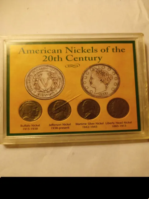 American Nickels of the 20th Century Liberty, Buffalo,  Jefferson, Wartime - 4pc