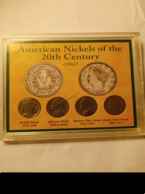 American Nickels of the 20th Century Liberty, Buffalo,  Jefferson, Wartime - 4pc