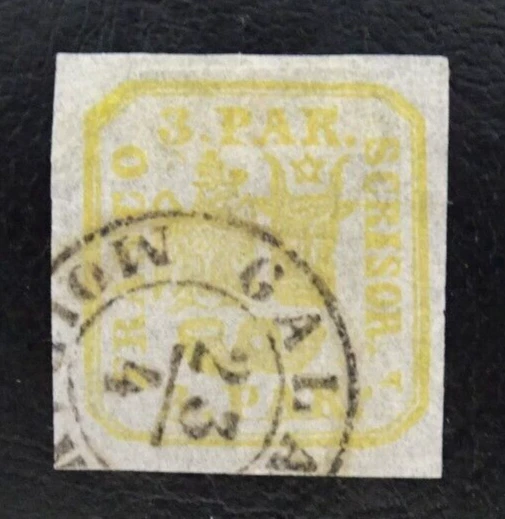 Rumänien Mi 8 I , Sc 15 , Wappen , Gestempelt