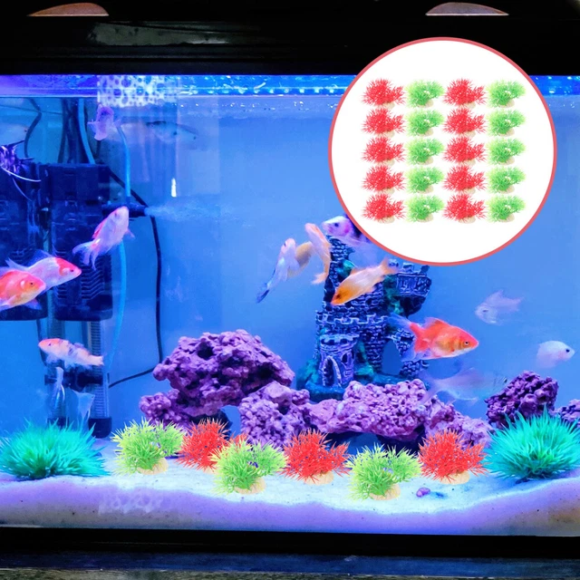 20 Pcs Simulated Plastic Water Plants Aquarium Water Plant Small Fish Tank