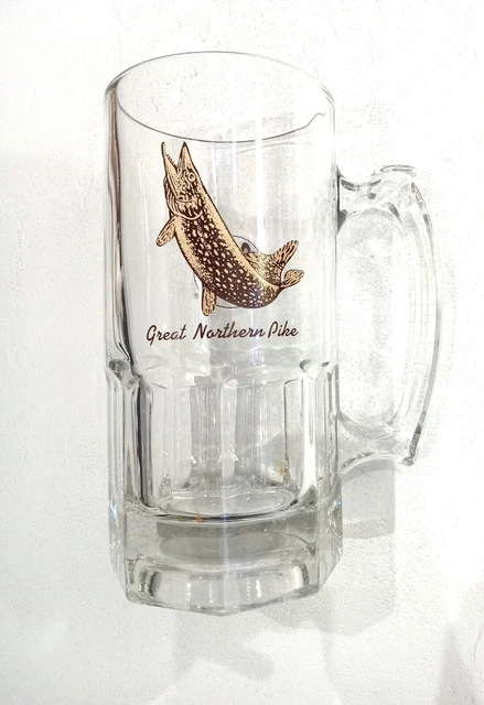 Beer Mug Beer Stein JAY'S Great Northern PIKE fishing mug LARGE