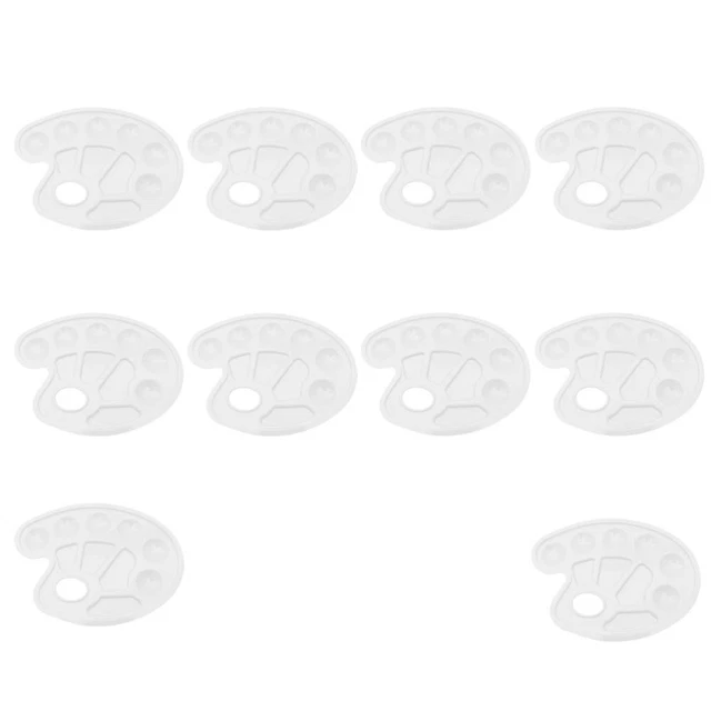 Lot De 3 Palettes De Peinture En Forme De Fleur Avec 7 Pots De Couleurs