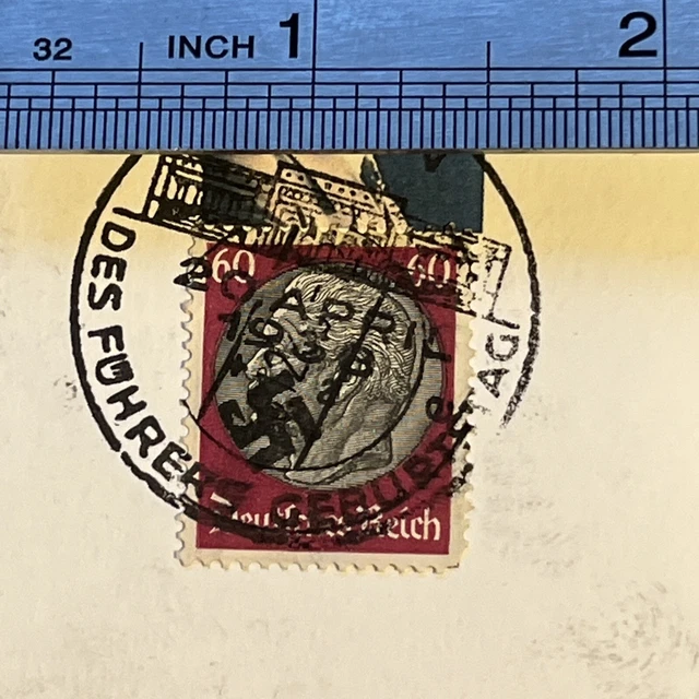 GERMAN THIRD REICH Nazi Adolf Hitler Birthday Stamp Souvenir Sheet ...