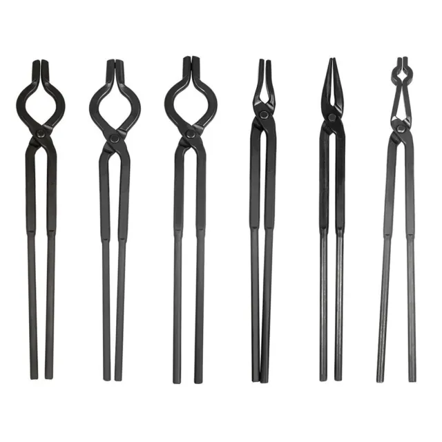 Beginner Blacksmith Bladesmith Forge Tongs Tools Set Knife Making Tongs Set 6PCS