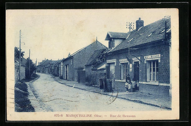 CPA Marqueglise, Rue de Ressons