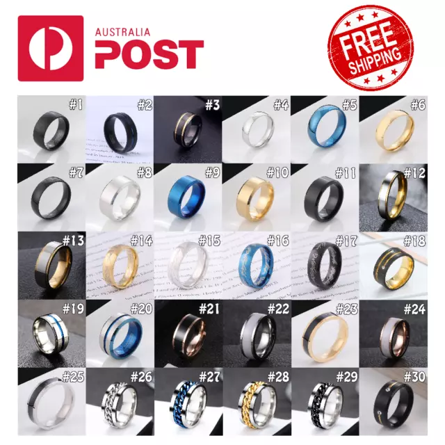 Titanium Stainless Men Women Fashion Universal Ring Rotatable Punk Classic Rings