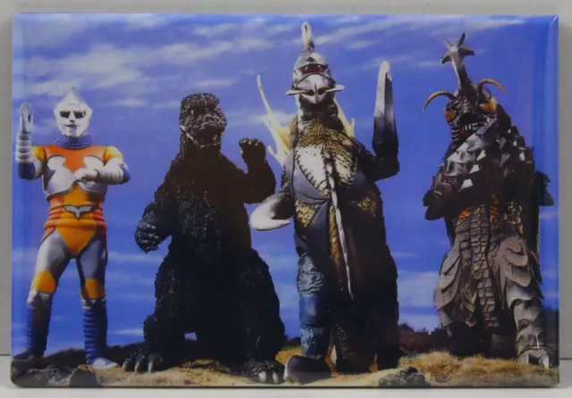 Jet Jaguar Godzilla Gigan and Megalon 2" X 3" Fridge / Locker Magnet. Kaiju