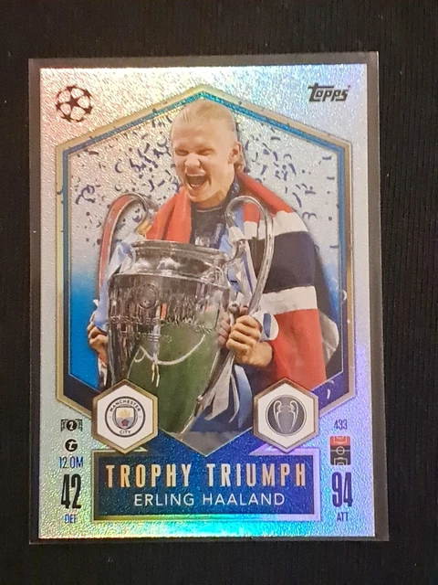 Carte Collector Erling Haaland Topps 2024 - Manchester City, 13/25, état Excellent - Non Gradée