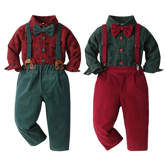 Abiti per bambino 2 pezzi camicia e pantaloni abiti festa festival smoking moderno