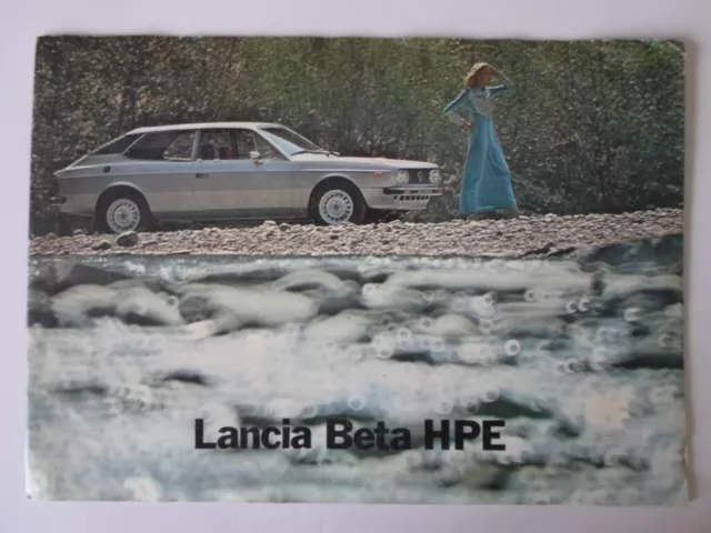 LANCIA BETA HPE orig 1975 Euro Mkt Large Format Sales Brochure - I/UK/D/F