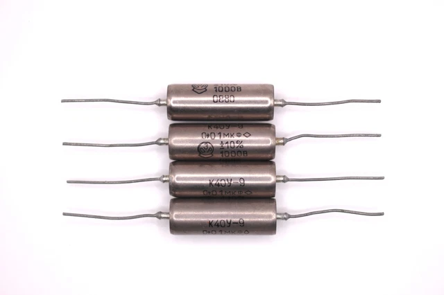 10 Condensatori Audio Epsilon K40Y-9, Carta In Olio PIO, 0.01uF 1000V, Assiali, Per Amplificatori Valvolari E HiFi