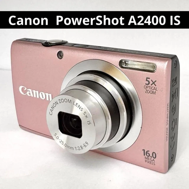 Canon PowerShot A2400 IS 16.0メガピクセル　ピンク Canon PowerShot A2400 IS Pink 16.0MP Digital Camera English