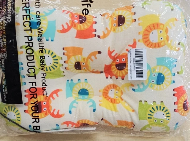 Baby Head Shaping Pillow. For a Well Rounded Head.  9" x 13" Animals.