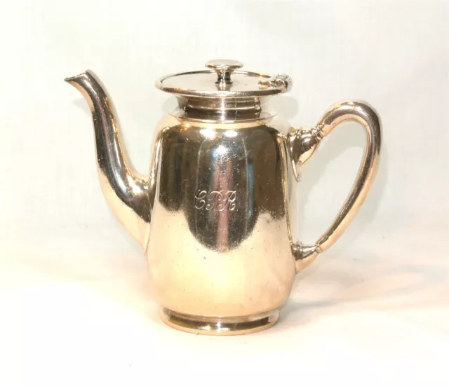 CANADIAN PACIFIC RAILROAD Individual Coffee Pot Vintage Elkington Silver CPR "A"