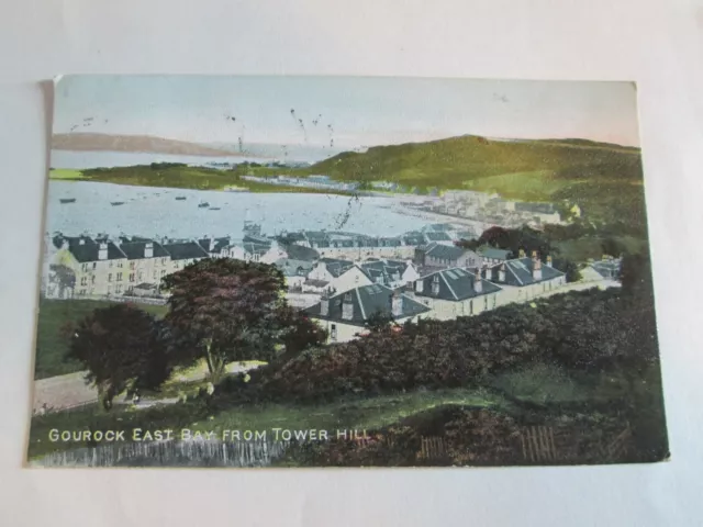 Postcard of Gourock East Bay from Tower Hill (1906 Posted)