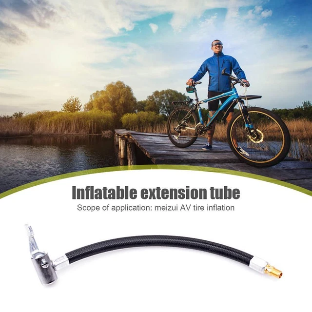 MOTORCYCLE BIKE TYRE Inflator Hose Air Pump Extension Tube Adapter