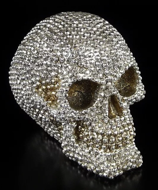 Tête de Mort - pas Prix Grin Avec Effet Diamant - Figurine Crâne Déco