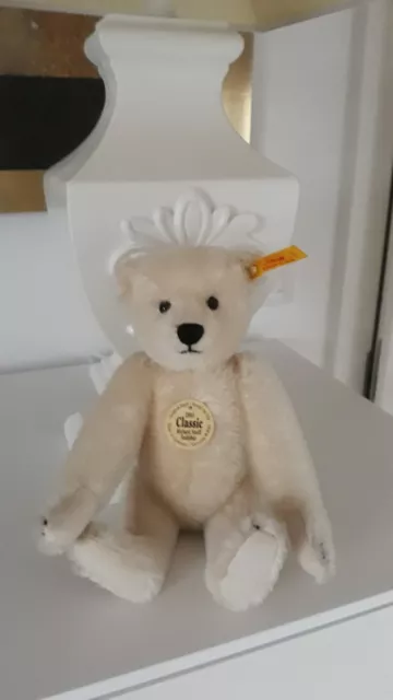 "Steiff"  Sammler Classic Teddybär Richard Replika 1905 , weiß, ca. 25  cm