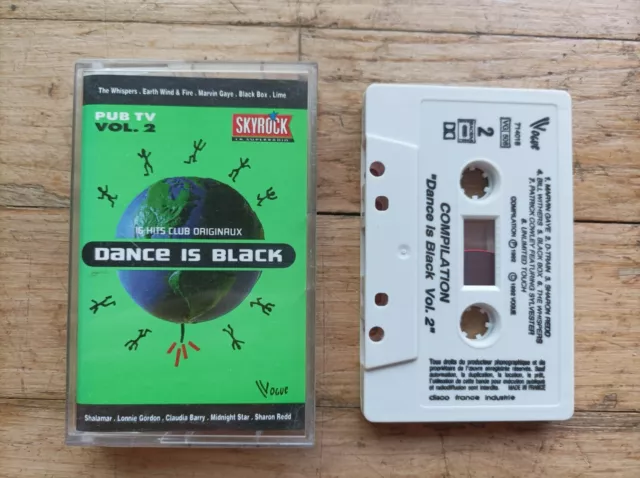 DANCE IS BLACK Vol 2 CASSETTE AUDIO TAPE FRANCE SKYROCK DANCE RARE