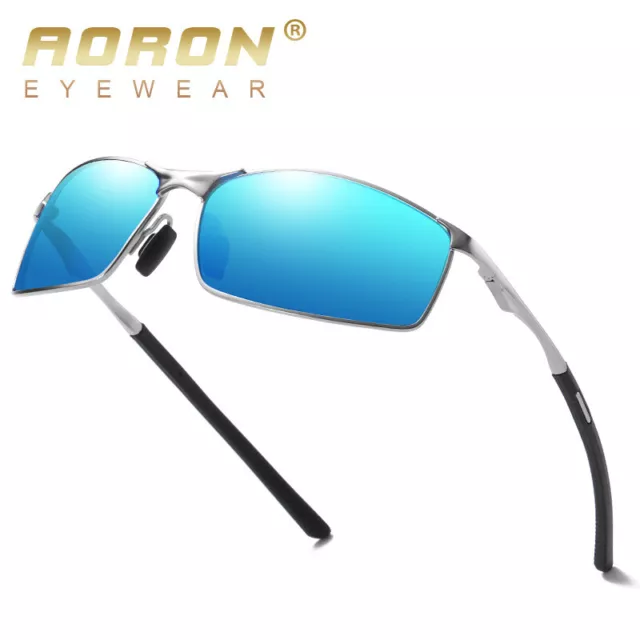 Aluminium HD Herren Sonnenbrille Polarisiert UV 400 Schutz Fahren Pilotenbrille