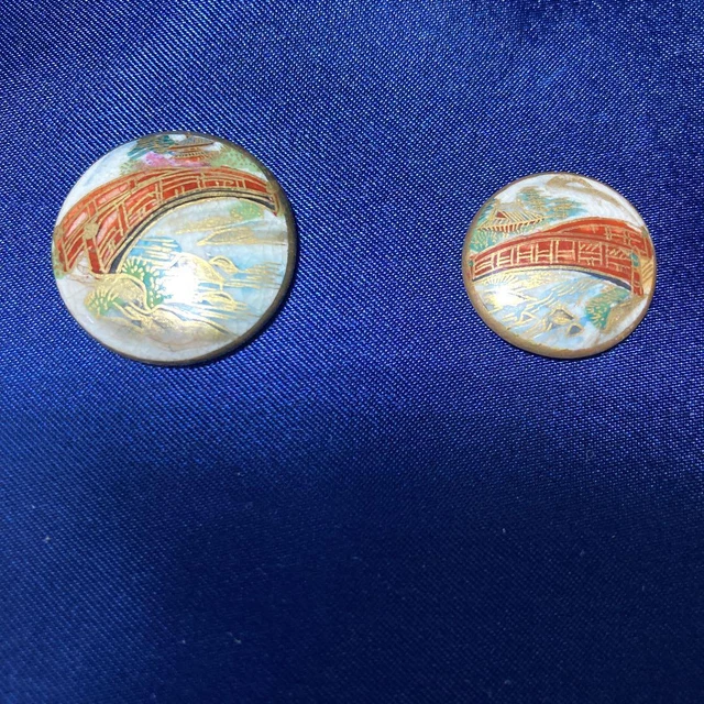 Satsuma Button Odaiko Bridge Size Homecoming Goods Antique