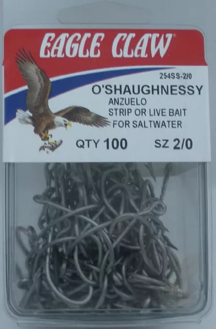 Eagle Claw 090SS-5/0 #5/0 100Ct Stainless Steel Hooks