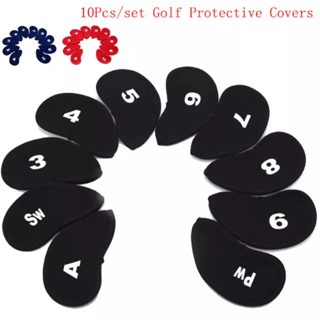 10 piezas de neopreno Golf Club Putter cabeza cubierta cuña hierro protector