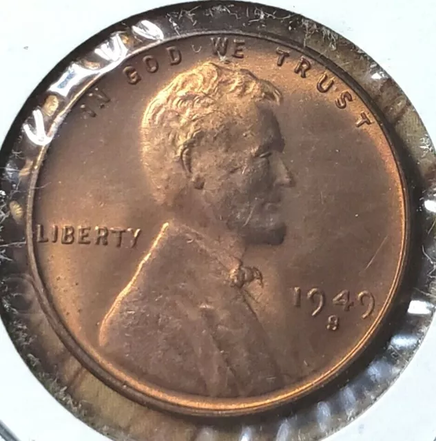 1949 S Lincoln Wheat Penny Nice MS Graded Fairly BU UNC Uncirculated