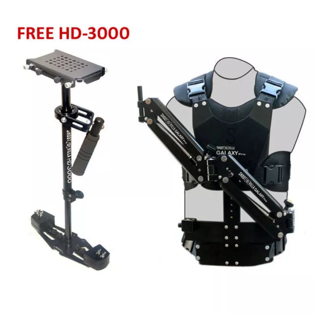 Galaxy Pro Dual Arm Body Mount Vest GRATUIT Stabilisateur Steadycam HD-3000...