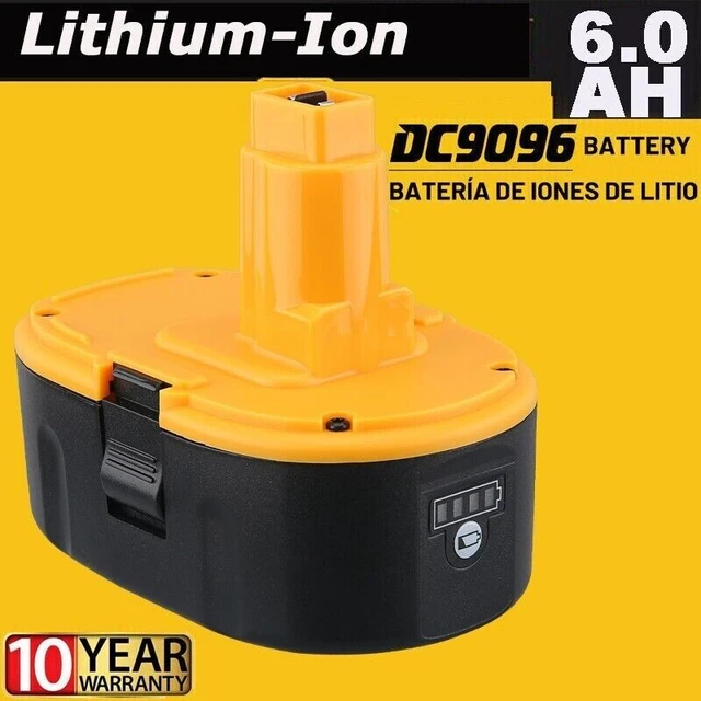 Pack De 2 Baterías De Litio 18V 6.0Ah Para Dewalt XRP DC9096 DC9099, Nuevas Y Con Garantía De 2 Años