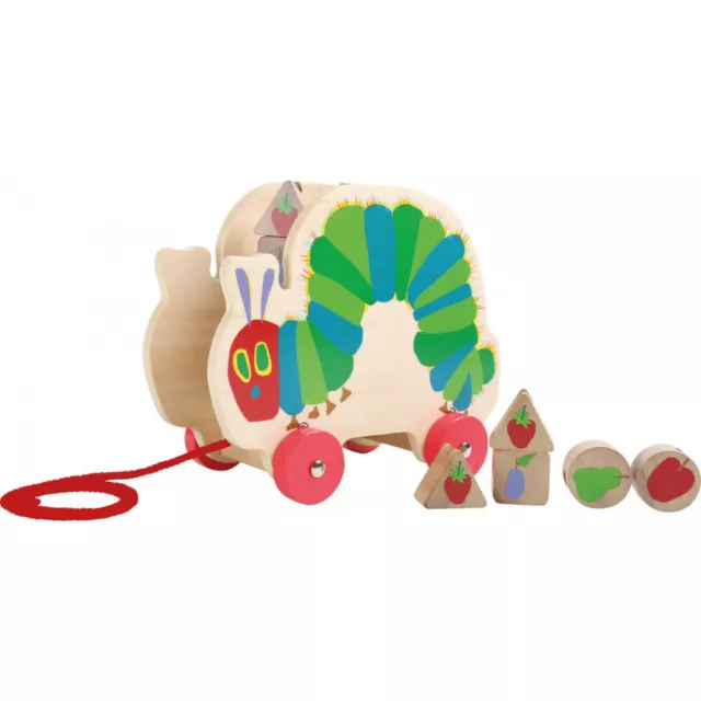 Raupe Nimmersatt Zieh-Tier NEU Eric Carle Holz bunt baby kinder 24M+